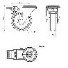 RUEDA GIRATORA AGUJ.M12 FR.INOX.20ZVLIFD100-PGZR POLIAMIX-GOMA GR.INYECT.ROD.