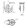 RUEDA GIRATORA AGUJERO M12 20ZVL100CP-PGAISB GOMA GRIS EJE BOLAS