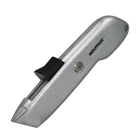 CUCHILLO AUTORETRACTIL CON HOJA ACERO SK5 CARCASA DE ALUMINIO DISEÑO ERGONOMICO, CUCHILLO SEGURIDAD, CUTTERS SEGURI