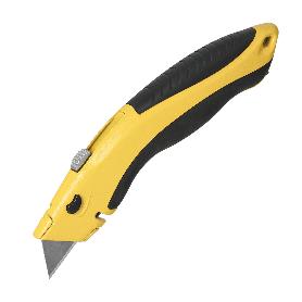 CUTTER CON HOJA RETRACTIL DE 20 MM. CAMBIO HOJA RÁPIDO CARCASA DE ALUMINIO AGARRE ENGOMADO. USO PROFESIONAL