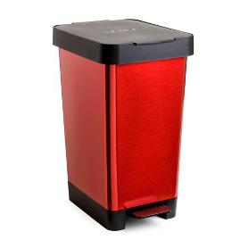 CUBO PEDAL SMART STEEL 25 LITROS ROJO