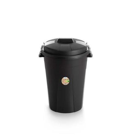 CUBO BASURA 100 L + TAPA NEGRO