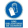 SEÑAL OBLIG EL USO DE GUANTES PVC 0,7MM 210*300