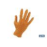 CAJA 100 UDS. GUANTES DE NITRILO NARANJA DIAMANTADO 8,5 G TALLA M