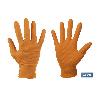 CAJA 100 UDS. GUANTES DE NITRILO NARANJA DIAMANTADO 8,5 G TALLA M