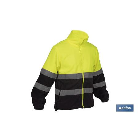 FORRO POLAR DE ALTA VISIBILIDAD MODELO ALTAIR AMARILLO Y AZUL TALLA XL