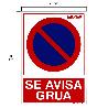 CARTEL PROHIBIDO APARCAR LLAMAMOS GRUA 30X21