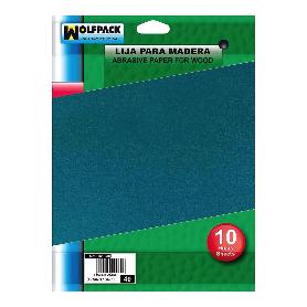 LIJA MADERA GRANO 150 (PACK 10 PLIEGOS)