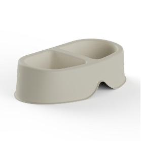 PLASTIKEN COMEDERO DOBLE MASCOTA PERRO 0,5+0,5L ECRU 20138-ECR