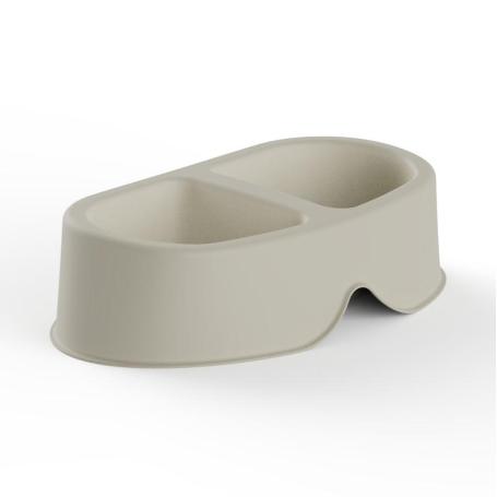 PLASTIKEN COMEDERO DOBLE MASCOTA PERRO 0,5+0,5L ECRU 20138-ECR