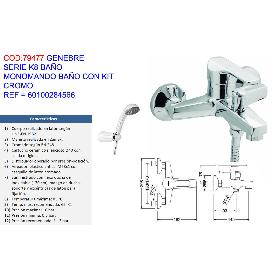 GENEBRE SERIE K8 BAÑO MONOMANDO BAÑO CON KIT CROMO 60100284566