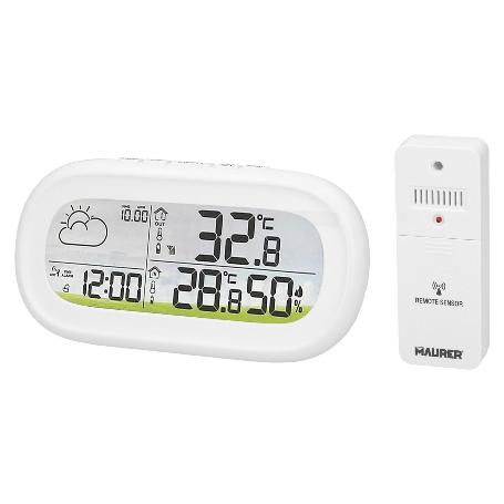 ESTACION METEREOLOGICA PARA EXTERIORES / INTERIORES. HUMEDAD, TEMPERATURA, PREVISION METEOROLOGICA Y PRESIÓN ATMOSF