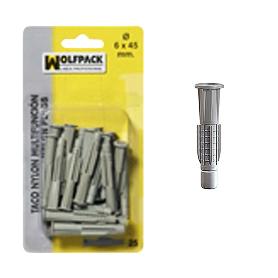 TACO MULTIACCION MU  6X45 MM. (25 PIEZAS)