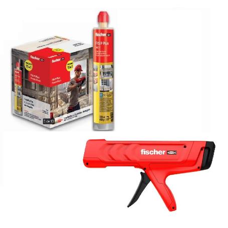 PACK 12UNDS FISCHER P PLUS 300 T 300ML + PISTOLA DE REGALO