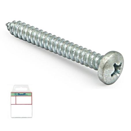 BLISTER TORNILLO ROSCA CHAPA CABEZA ALOMADA DIN 7981 CINCADO LARG.R/CHAPA 25MM Ø ROSCA CHAPA 4.2MM