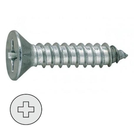 TORNILLO ROSCA CHAPA CABEZA PLANA DIN 79 LARG.R/CHAPA 38MM Ø ROSCA CHAPA 4.8MM