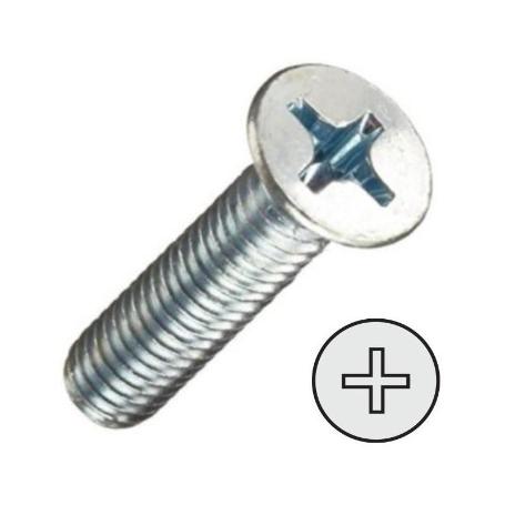 TORNILLO ROSCA METAL CABEZA PLANA DIN 965 ZINCADO LARGO 65MM METRICA M-6