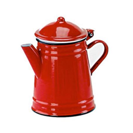 CAFETERA CONICA ROJA 1 L18X18 CM