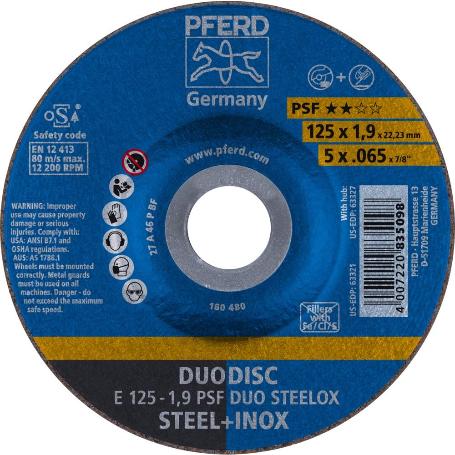 DISCO DUODISC E 125-1,9 PSF DUO STEELOX 62012630