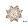 BAJOPLATO EN FORMA ESTRELLA  FIBRA NATURAL MEDIDA 30 CM   CAJA 6 UNID.