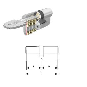 CILINDRO TESA SEGURIDAD T60 /35X35  LATONADO