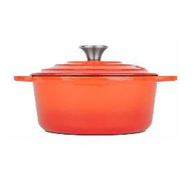 COCOTTE HIERRO ESMALTE NARANJA 3,35LT LT011