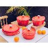 COCOTTE HIERRO ESMALTE NARANJA 3,35LT LT011