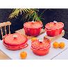COCOTTE HIERRO ESMALTE NARANJA 4,8L LT012
