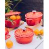 COCOTTE BAJA ESMALTE NARANJA 3,2L LT014