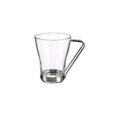 TAZAS TE VIDRIO ASA INOXIDABLE 24 CL 3 PIEZAS LOTE 3