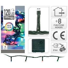 GUIRNALDA 120 LED 12 M 8 FUNCIONES MULTICOLOR