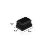 CONTERA PLÁSTICO RECTANGULAR INTERIOR. COLOR NEGRO 40X30 MM BOLSA 200 UNIDADES.