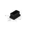 CONTERA PLÁSTICO RECTANGULAR INTERIOR. COLOR NEGRO 50X30 MM BOLSA 100 UNIDADES.