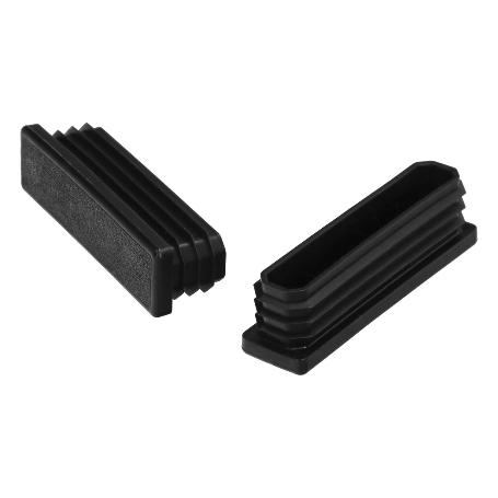CONTERA PLÁSTICO RECTANGULAR INTERIOR. COLOR NEGRO 80X20 MM BOLSA 100 UNIDADES.