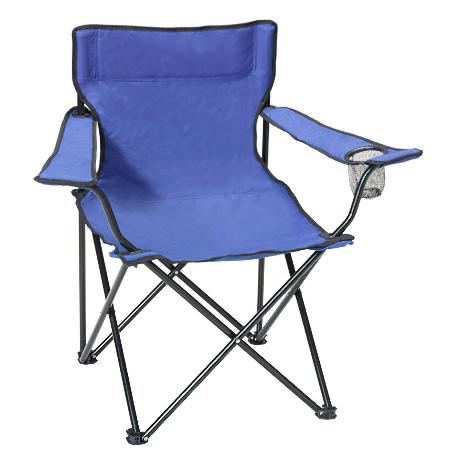 SILLA PLAYA METAL PESCADOR PLEGABLE AZUL