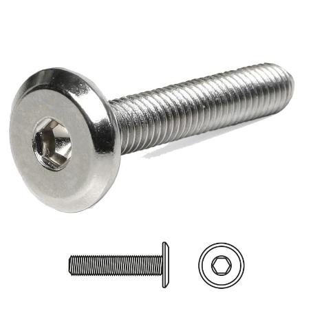 TORNILLO EMBELLECEDOR CEGAS CABEZA PLANA ALLEN M6/M8 NÍQUEL. ELEGIR LARGO. LARGO 120MM DIÁMETRO 8MM