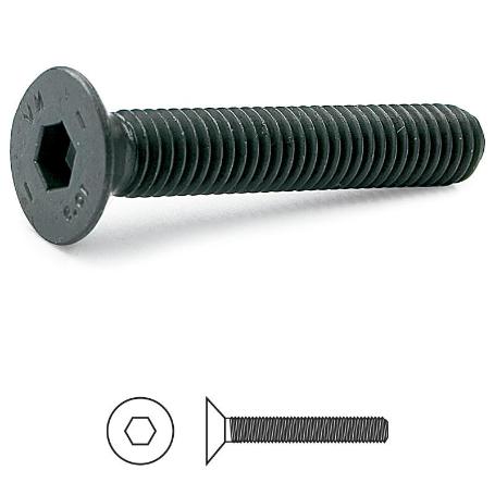 TORNILLO ROSCA METAL ALLEN DIN 7991 NEGRO METRICA M-6 LARGO 12MM (CAJA 1000)