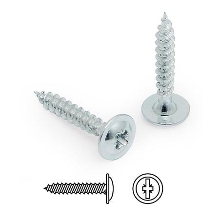 TORNILLO TIRADOR ROSCA MADERA CABEZA ANCHA ZINCADO. ELEGIR LARGO. LARGO 40MM METRICA M-3.5