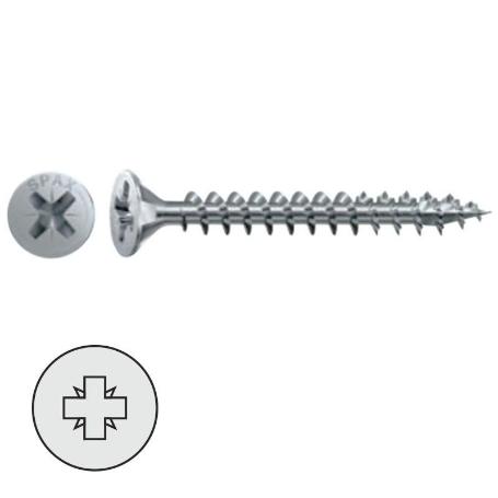 TORNILLO ROSCA MADERA CABEZA PLANA POZIDRIV SPAX WIROX A3J LARGO 35MM DIÁMETRO 3MM (CAJA 1000)