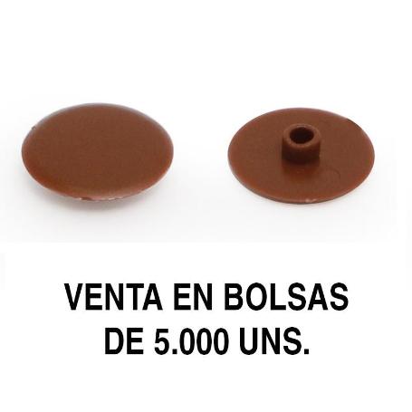 GOZO TAPA EXCÉNTRICA EMBELLECEDORA Ø17MM FORMATO BOLSA 5000 UNIDADES ACABADO MARRÓN
