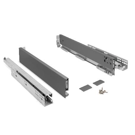CAJÓN QUBE PUSH EXTRACCIÓN TOTAL ACABADO ANTRACITA H90, H120, H185 MEDIDA CAJÓN 400 ALTURA CAJÓN H185