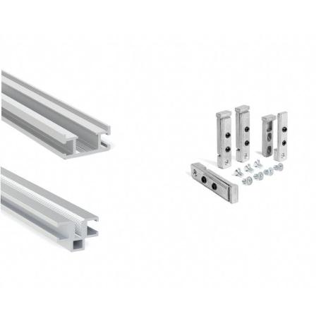 PERFIL JAPONESA HORIZONTAL FINE 1000 MM ACABADOS NEGRO CEPILLADO Y BLANCO ACABADO BLANCO PERFIL FINE 1000 MM