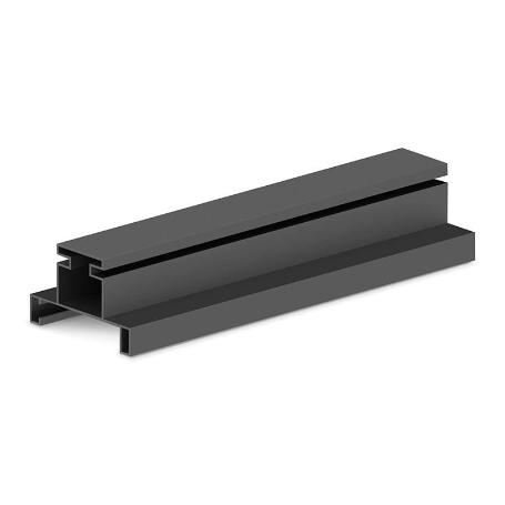 PERFIL GOLA DOBLE VERTICAL ACABADO NEGRO, BLANCO, PLATA MATE 2,5M ACABADO NEGRO