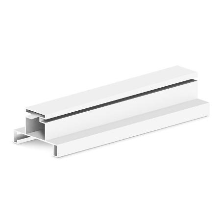 PERFIL GOLA DOBLE VERTICAL ACABADO NEGRO, BLANCO, PLATA MATE 2,5M ACABADO BLANCO