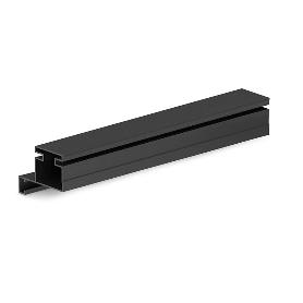 PERFIL GOLA SIMPLE VERTICAL ACABADO NEGRO, BLANCO, PLATA MATE 2,5M ACABADO NEGRO (CAJA 6)