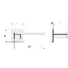 ROSETA ZAMAK ESA ES14 50X50 CNE CR/NEGRO ROSETA CUADRADA 50X50X7MM. COMBINADA.
