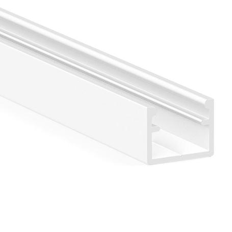 KOY+ PERFIL DE ALUMINIO CON DOS POSICIONES DE TAPA DIFUSORA. PARA EMBUTIR Y SOLAPAR ACABADO BLANCO MATE