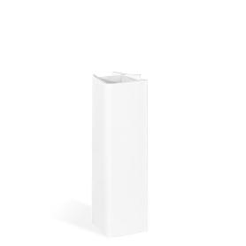 ANGULO RÍGIDO PARA ZÓCALO ZESIO H80 - H100 - H147 - H164 ACABADO PLATA/BLANCO ACABADO BLANCO ALTURA (H) 80