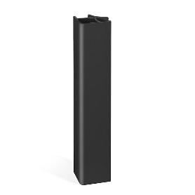 ANGULO RÍGIDO PARA ZÓCALO ZESIO H80 - H100 - H147 - H164 ACABADO PLATA/BLANCO ACABADO NEGRO MATE ALTURA (H) 144