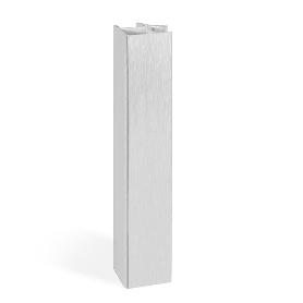 ANGULO RÍGIDO PARA ZÓCALO ZESIO H80 - H100 - H147 - H164 ACABADO PLATA/BLANCO ACABADO PLATA ALTURA (H) 147
